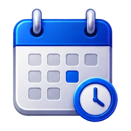 Calendar with reminder clock