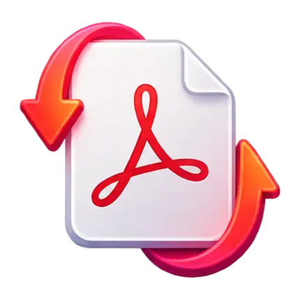 PDF document and circular conversion arrows